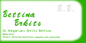 bettina brkits business card